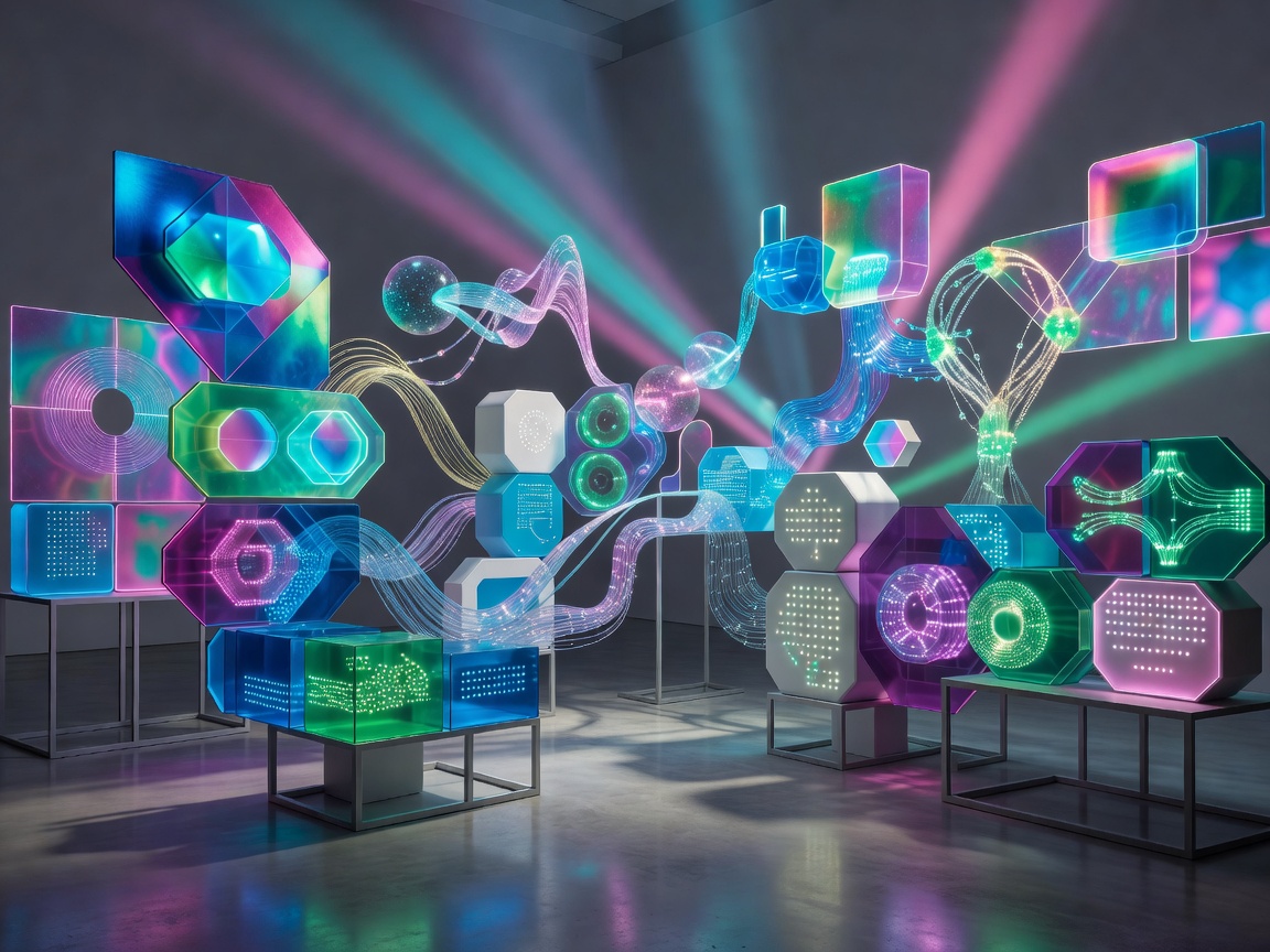 Colourful experimental structures representing an emerging multimodal AI toolkit