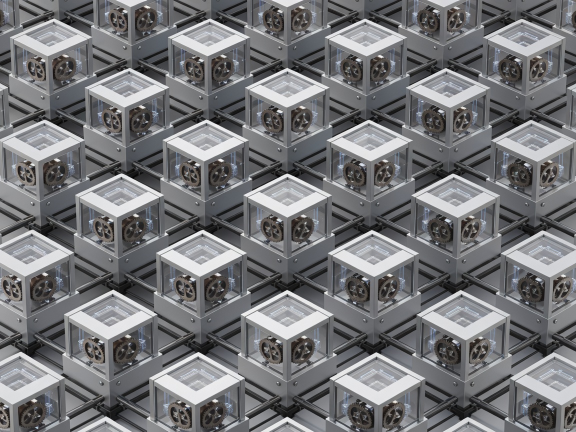 Repeating architectural grid representing reliable business automation platforms